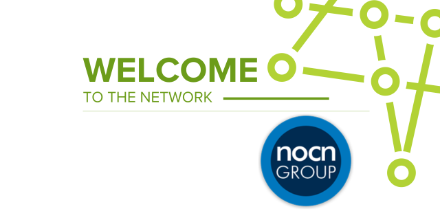 A graphic that says Welcome to the network with a logo of NOCN below.