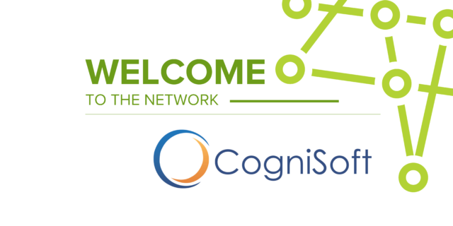 An image that includes text that says 'welcome to the network' with a logo of CogniSft below it